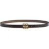 Givenchy Dark Brown Signature Buckle Belt In Dark Brown/light Brown
