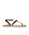 Givenchy Liquid 4g Leather Thong Espadrille Sandals In Nude