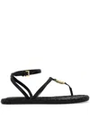 Givenchy 4g Liquid Thong Sandals In Schwarz