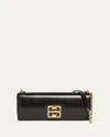 Givenchy 4g Liquid Small Chain Shoulder Bag In Leather In 001 Black