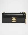 Givenchy 4g Liquid Small Chain Shoulder Bag In Leather In 001 Black