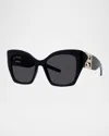 Givenchy 4g Liquid Square Plastic & Nylon Sunglasses In Nero