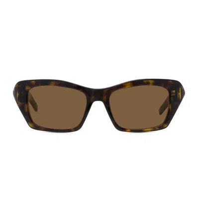 Givenchy Gv40103i 4g Liquid 52e Havana Scura Lucida Sunglasses In Brown