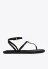 Givenchy 4g Liquid Thong Sandals In Black