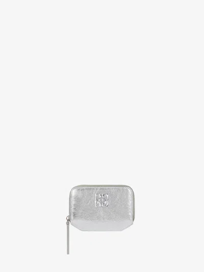 Givenchy 4g Liquid Zipped Wallet In Laminated Leather In Multicolor