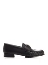 Givenchy Black Leather 4 G Loafers In Black