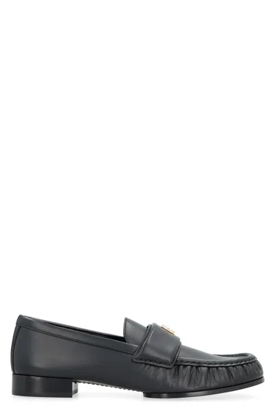 Givenchy 4g Leather Loafers In Black
