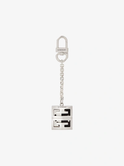 Givenchy 4g Lock Dice Holder Keyring In Metallic