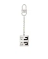 Givenchy 4g Lock Dice Rack Key Ring In White