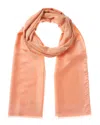Givenchy 4g Logo Blended Scarf In Orange