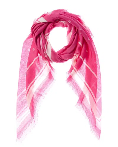 Givenchy 4g Logo Blended Silk & Cashmere Scarf In Pink