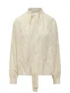 Givenchy Blouse With 4g Logo In Beige