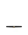 Givenchy 4g Reversible Belt In Crocodile Effect Leather In Black