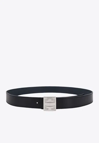 Givenchy 4g Logo Buckle Reversible Leather Belt In Black