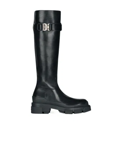 Givenchy 4g-logo Detail Boots In Black