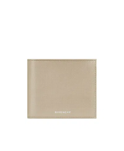 Givenchy 4g Logo Double-folded Wallet In Nude