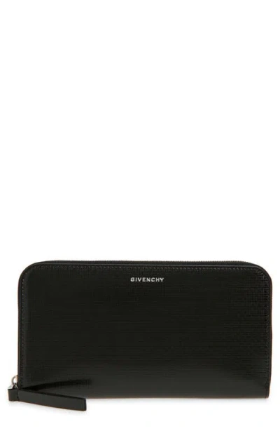 Givenchy 4g Logo Embossed Long Zip Wallet