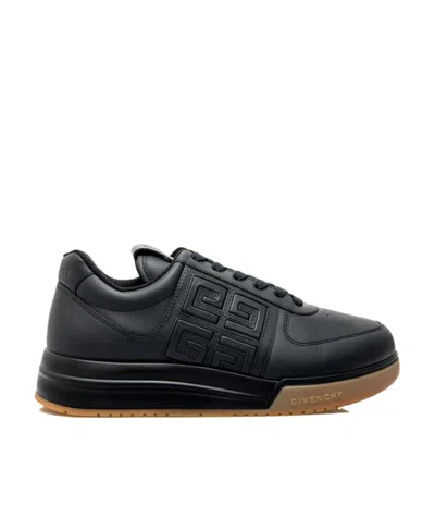 Givenchy 4g Logo-embossed Low-top Sneakers In Black