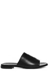 Givenchy 4g Leather Flat Slides In Black