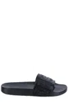 Givenchy 4g Logo Embossed Slip-on Sandals In Black