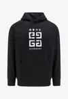Givenchy Logo Printed Drawstring Hoodie In Black