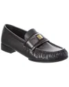 Givenchy 4g Logo Leather Loafer In Black