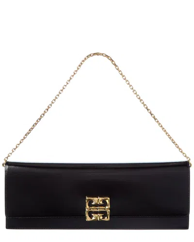 Givenchy 4g Logo Leather Shoulder Bag In Black
