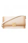 Givenchy 4g Logo-plaque Chained Wallet In Beige