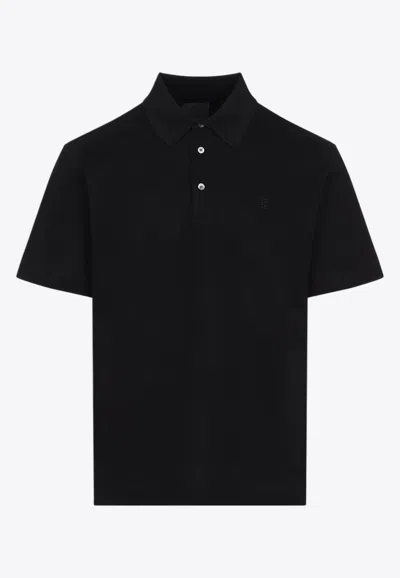 Givenchy 4g Logo Polo T-shirt In Black