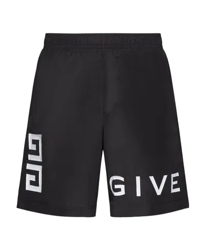 GIVENCHY GIVENCHY LOGO PRINTED SWIM SHORTS