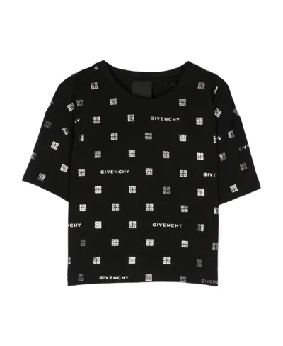 Givenchy 4g Logo Print T-shirt In Black