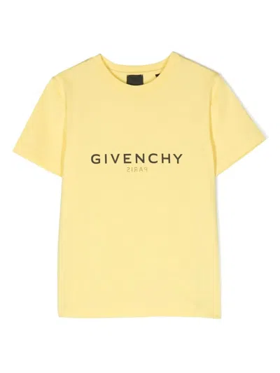 Givenchy Kids' 4g Logo-print T-shirt In Gelb