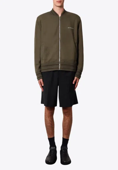 Givenchy 4g Logo Print Wool Bomber Jacket