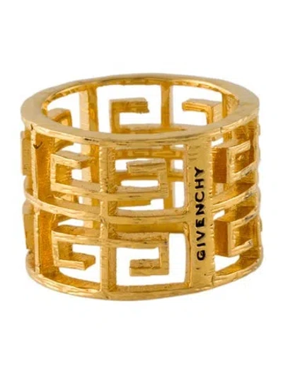 Pre-owned Givenchy 4g Logo Ring In Multi