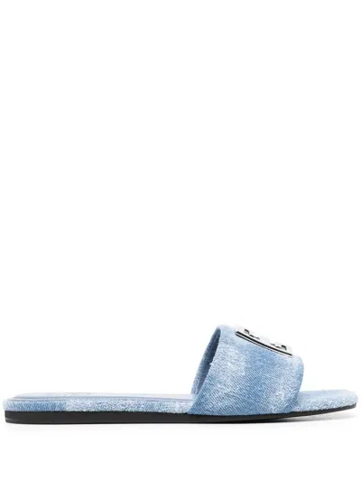 Givenchy 4g-logo Sandals In Blue