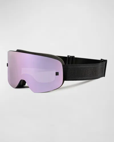 Givenchy 4g-logo Shield Ski Goggles In Matte Black