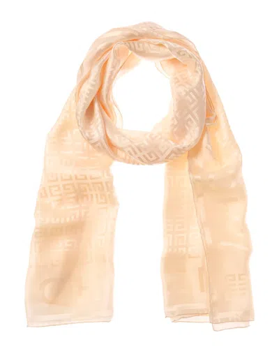 Givenchy 4g Logo Silk Scarf In Green
