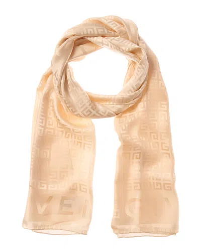 Givenchy 4g Logo Silk Scarf In Neutral