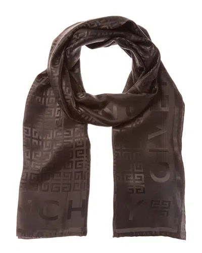 Givenchy 4g Logo Silk Scarf In Orange