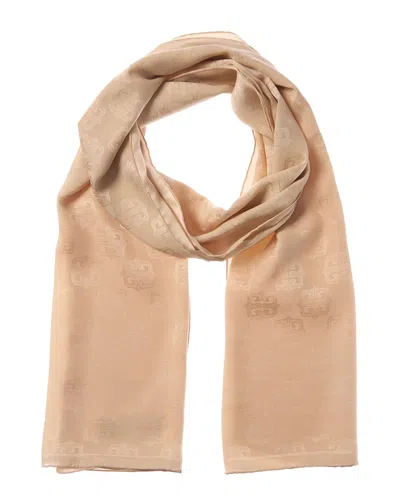 Givenchy 4g Logo Silk Scarf In Orange