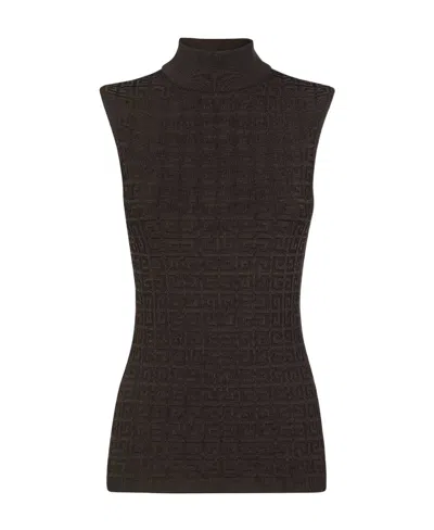 Givenchy 4g Logo Sleeveless Sweater In Black