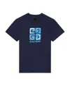 Givenchy 4g Multicolor Slim Fit T-shirt In Cotton In Blue