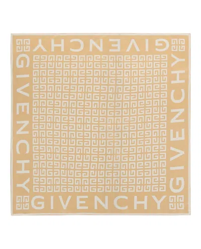 Givenchy 4g Logo Square Scarf In Neutral