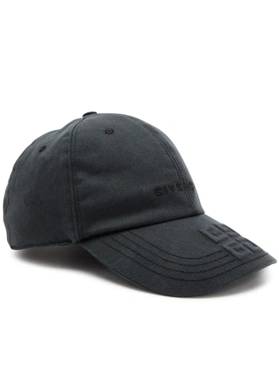 Givenchy 4g Logo Twill Cap In Black