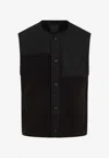 Givenchy Men's Mix Material Vest 4g Pocket In Black