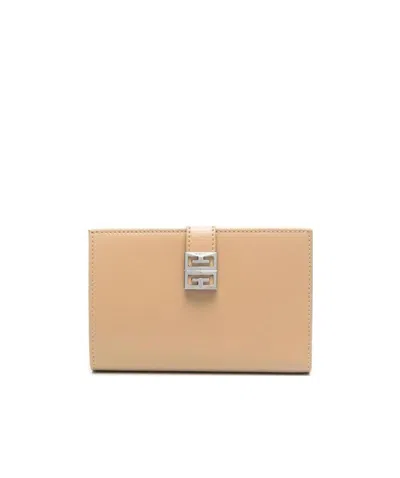 Givenchy 4g Logo Wallet In Nude