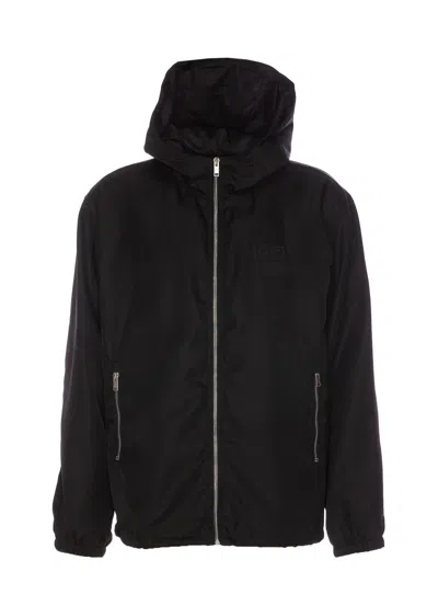 Givenchy Black 4g Windbreaker With Stand-up Collar