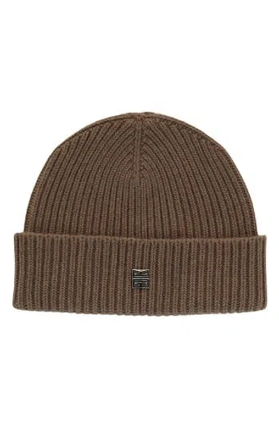 Givenchy 4g Logo Wool & Cashmere Beanie In Brown