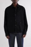 Givenchy Logo Engraved Metal Clip Long-sleeved Shirt In Black