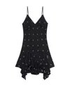 Givenchy 4g Lotus Leaf Edge Dress In Black